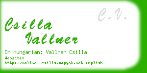 csilla vallner business card